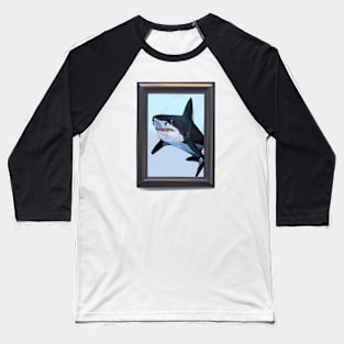 Cute Shark Drawing Baseball T-Shirt